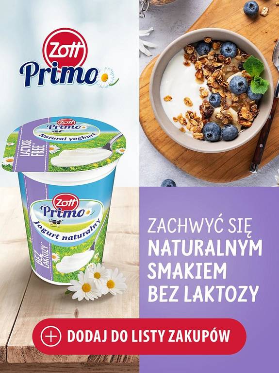 Jogurt naturalny Zott Primo Bez laktozy
